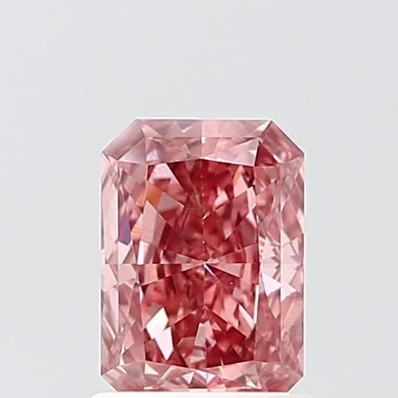 1.01ct RADIANT Fancy Intense Brownish Pink SI1 Coloured Lab diamond