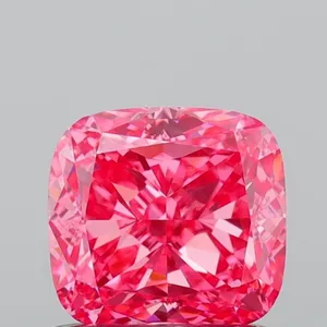 0.97ct CUSHION Fancy Vivid Pink VVS2 Coloured Lab diamond