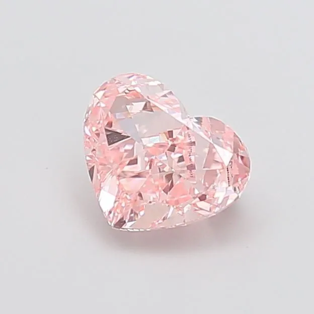 1.51ct HEART Fancy Vivid Pink VS1 Coloured Lab diamond