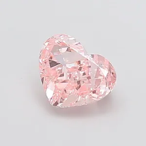 1.51ct HEART Fancy Vivid Pink VS1 Coloured Lab diamond