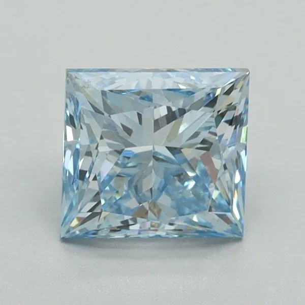 1.51ct PRINCESS Fancy Intense Blue VS2 Coloured Lab diamond