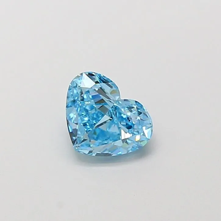 1.00ct HEART Fancy Vivid Blue VS2 Coloured Lab diamond
