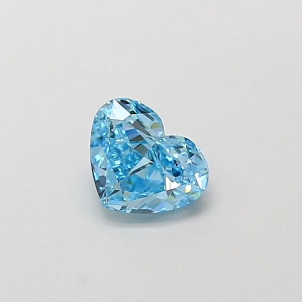 1ct HEART Fancy Vivid Blue VS2 Coloured Lab diamond