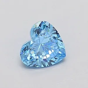 0.39ct HEART Fancy Vivid Blue VS1 Coloured Lab diamond