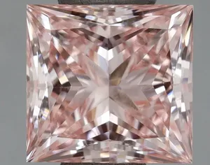 0.78ct PRINCESS Fancy Intense Pink VVS2 Coloured Lab diamond