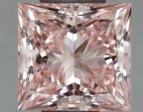 0.78ct PRINCESS Fancy Intense Pink VVS2 Coloured Lab diamond