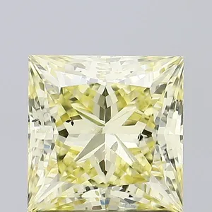 1.5ct PRINCESS Fancy Intense Yellow SI2 Coloured Lab diamond
