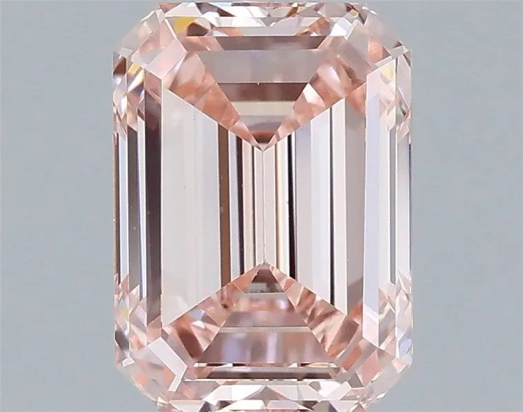 1.56ct EMERALD Fancy Intense Pink VS1 Coloured Lab diamond