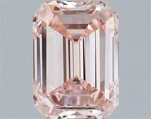 1.56ct EMERALD Fancy Intense Pink VS1 Coloured Lab diamond