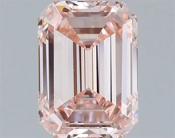 1.56ct EMERALD Fancy Intense Pink VS1 Coloured Lab diamond