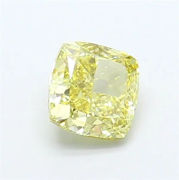 1.09ct CUSHION Fancy Intense Yellow SI1 Coloured Lab diamond