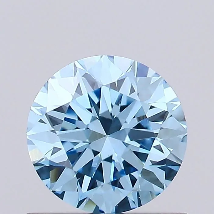0.59ct ROUND Fancy Vivid Blue VVS2 Coloured Lab diamond