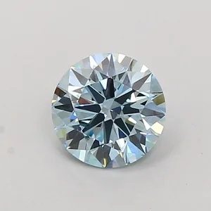 1.04ct ROUND Fancy Vivid Blue VVS2 Coloured Lab diamond
