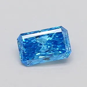0.36ct RADIANT Fancy Vivid Blue VVS2 Coloured Lab diamond