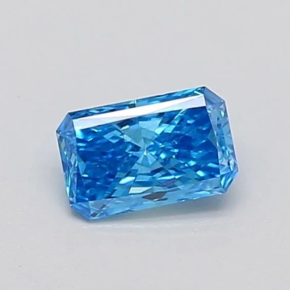 0.36ct RADIANT Fancy Vivid Blue VVS2 Coloured Lab diamond