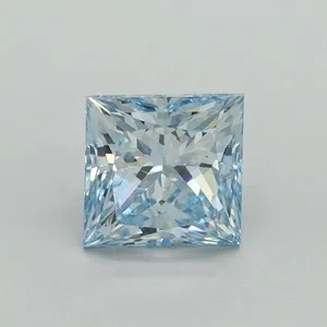 1.01ct PRINCESS Fancy Intense Blue VS1 Coloured Lab diamond