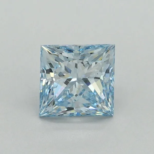 1.01ct PRINCESS Fancy Intense Blue VS1 Coloured Lab diamond