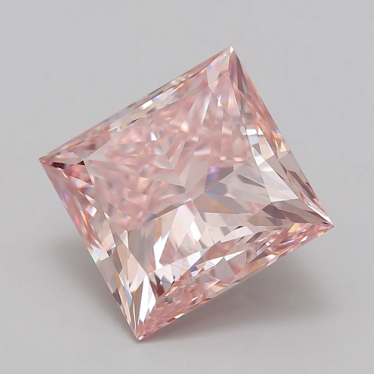 10.04ct PRINCESS Fancy Pink VS1 Coloured Lab diamond