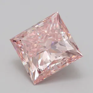 10.04ct PRINCESS Fancy Pink VS1 Coloured Lab diamond