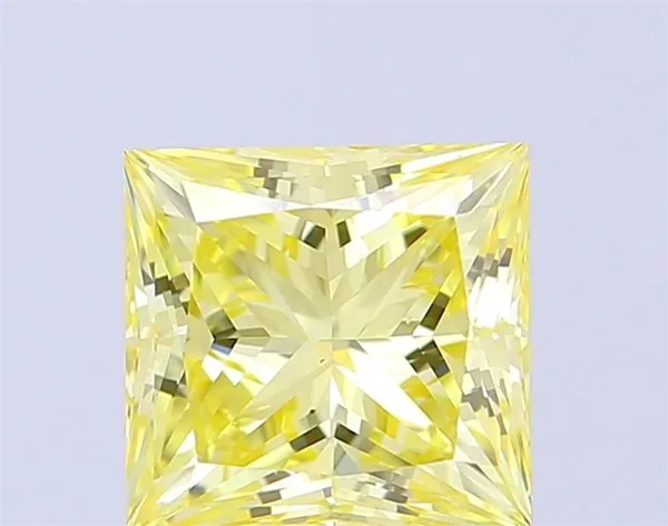 1.53ct PRINCESS Fancy Yellow VS2 Coloured Lab diamond