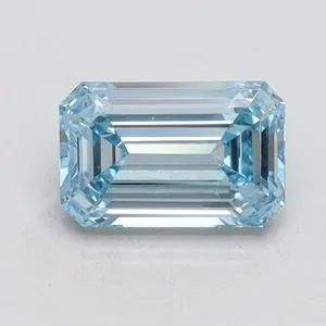 1ct EMERALD Fancy Intense Blue VS1 Coloured Lab diamond