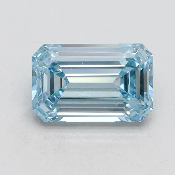1ct EMERALD Fancy Intense Blue VS1 Coloured Lab diamond