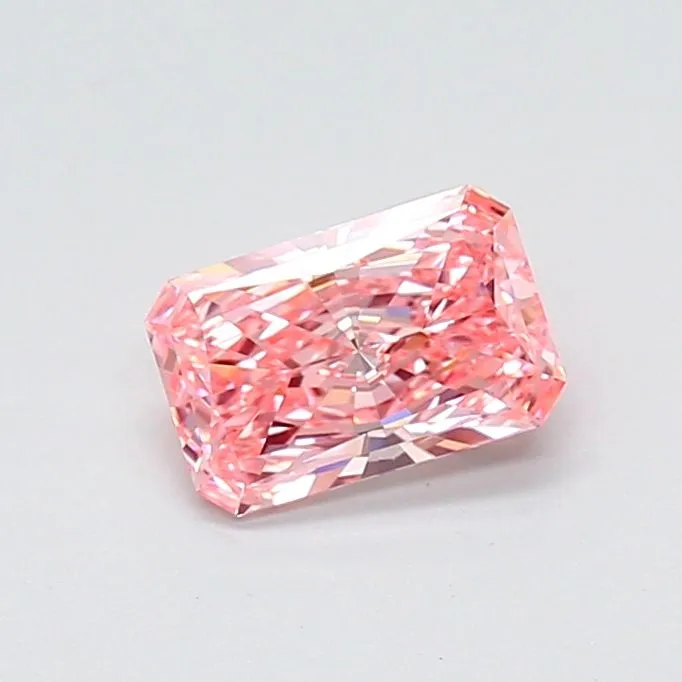 1.12ct RADIANT Fancy Vivid Pink VS1 Coloured Lab diamond