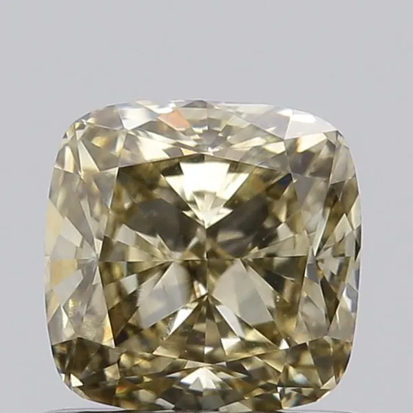 0.81ct CUSHION Fancy Light Yellow VS1 Coloured Lab diamond