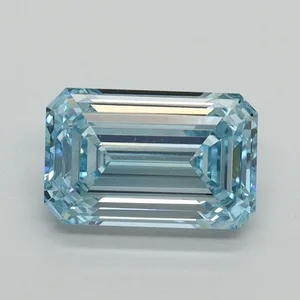 1.09ct EMERALD Fancy Intense Blue VVS2 Coloured Lab diamond