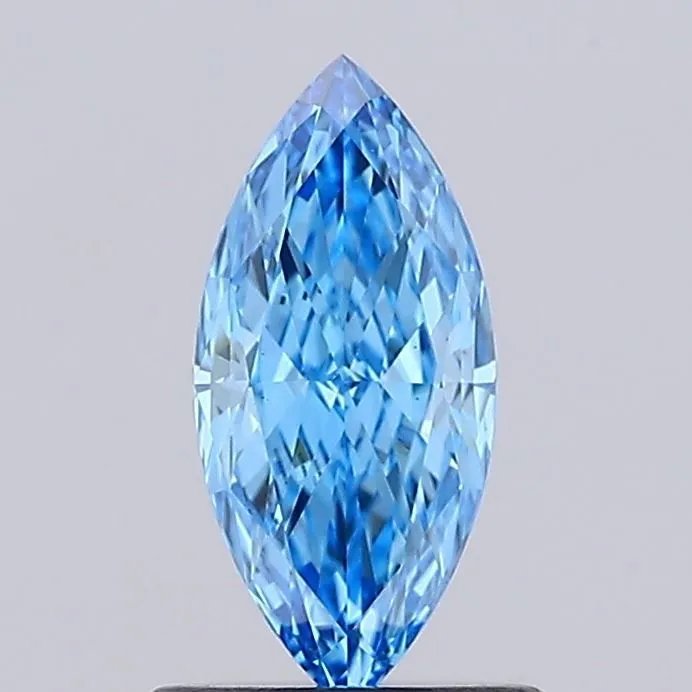 0.82ct MARQUISE Fancy Vivid Blue VS1 Coloured Lab diamond