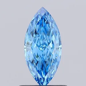 0.82ct MARQUISE Fancy Vivid Blue VS1 Coloured Lab diamond