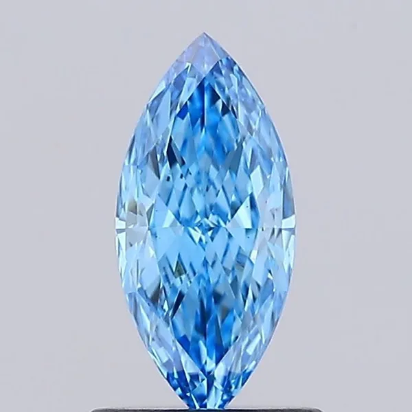 0.82ct MARQUISE Fancy Vivid Blue VS1 Coloured Lab diamond