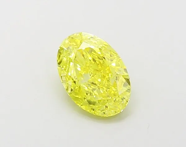 1.02ct OVAL Fancy Vivid Yellow VS1 Coloured Lab diamond