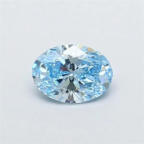 0.92ct OVAL Fancy Vivid Blue VS1 Coloured Lab diamond