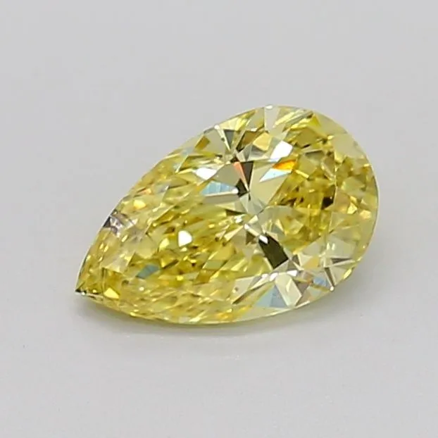 0.84ct PEAR Fancy Intense Yellow SI2 Coloured Lab diamond
