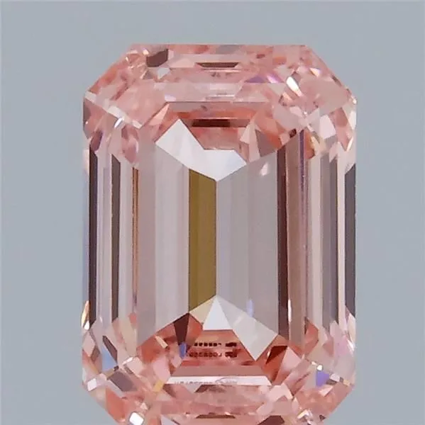 0.91ct EMERALD Fancy Intense Pink SI2 Coloured Lab diamond
