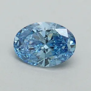 0.52ct OVAL Fancy Vivid Blue VS2 Coloured Lab diamond