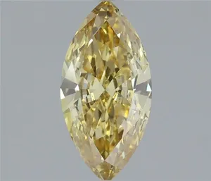 1.12ct MARQUISE Fancy Vivid Yellow VVS2 Coloured Lab diamond