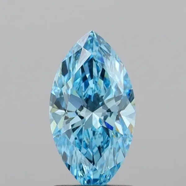 1.33ct MARQUISE Fancy Vivid Blue VS1 Coloured Lab diamond