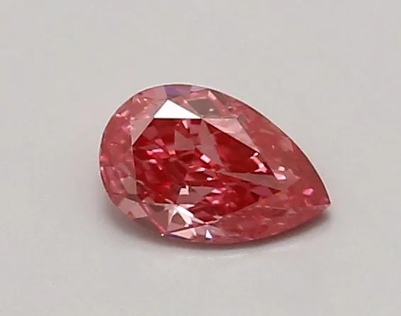0.47ct PEAR Fancy Vivid Pink VVS1 Coloured Lab diamond