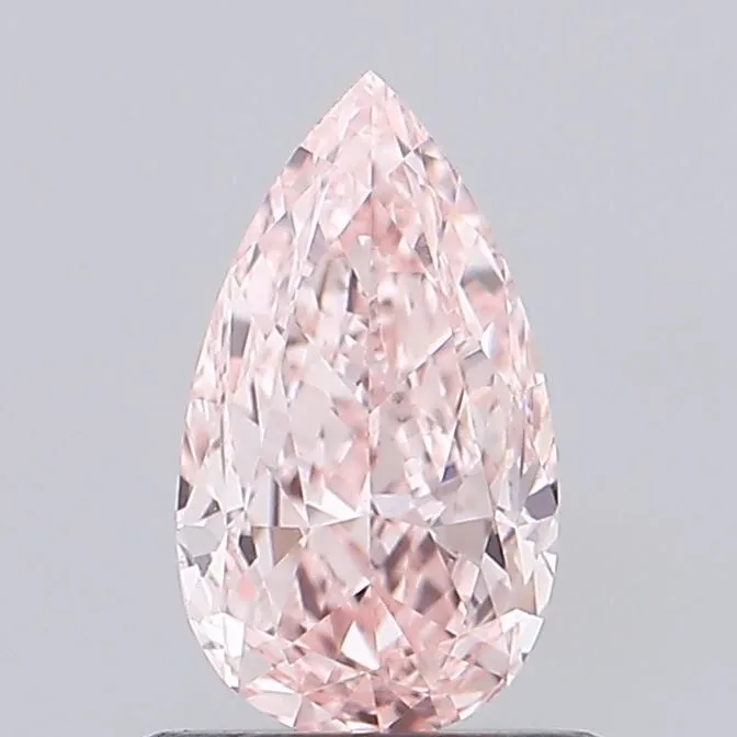 0.93ct PEAR Fancy Vivid Pink VS1 Coloured Lab diamond