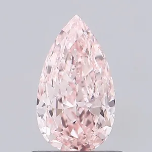 0.93ct PEAR Fancy Vivid Pink VS1 Coloured Lab diamond