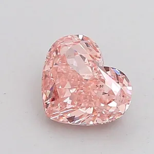 1ct HEART Fancy Intense Pink VS2 Coloured Lab diamond