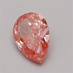0.62ct PEAR Fancy Vivid Pink VVS2 Coloured Lab diamond