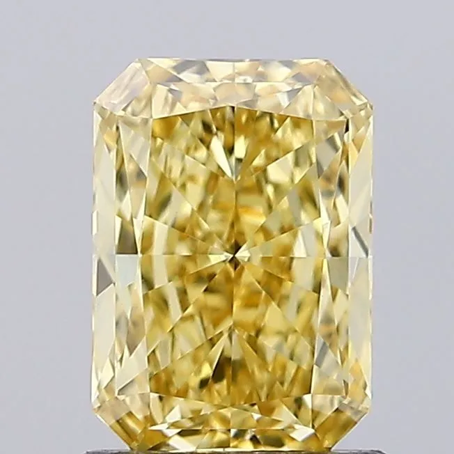 1.15ct RADIANT Fancy Intense Yellow VVS2 Coloured Lab diamond
