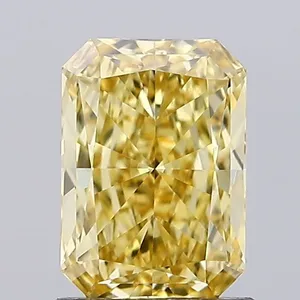 1.15ct RADIANT Fancy Intense Yellow VVS2 Coloured Lab diamond