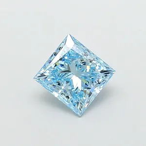 3.03ct PRINCESS Fancy Vivid Blue VS1 Coloured Lab diamond