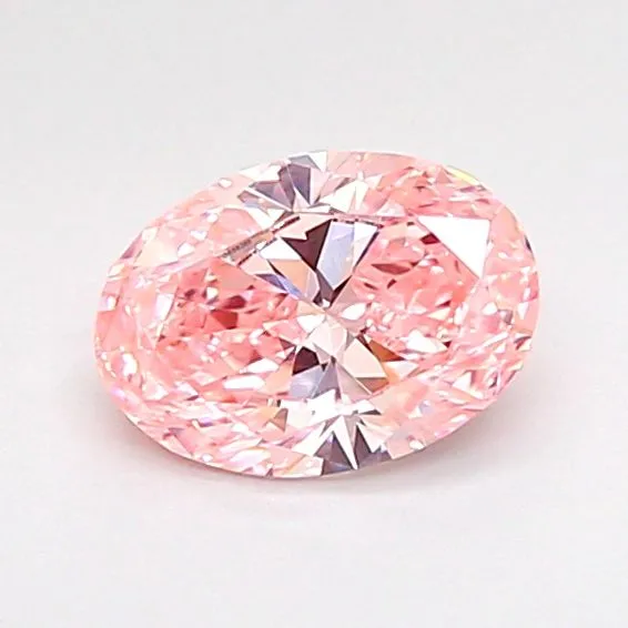 0.61ct OVAL Fancy Vivid Pink VVS2 Coloured Lab diamond