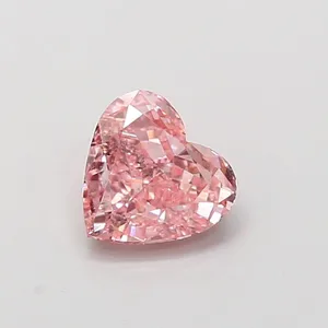 1.01ct HEART Fancy Intense Pink SI1 Coloured Lab diamond
