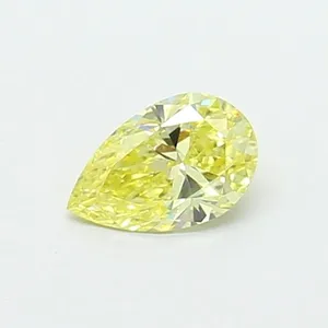 0.33ct PEAR Fancy Intense Yellow VVS2 Coloured Lab diamond